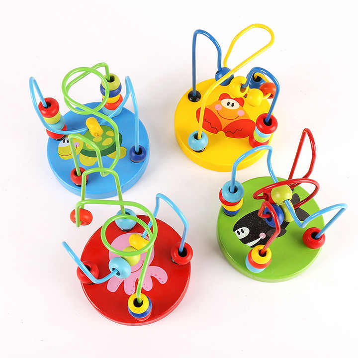 Small Round Beads Wooden Toy Early Education Puzzle Wooden Toys for Kids 