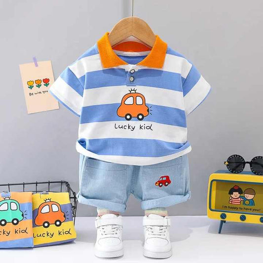 Boys' shorts, children's clothing set, boys' summer fashion 