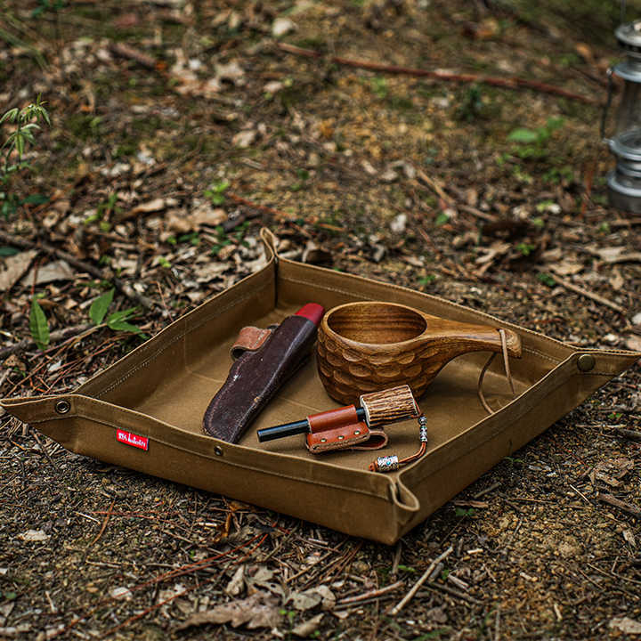 Camping Picnic Basket Storage Tray Folding Tray Waterproof Storage Board
