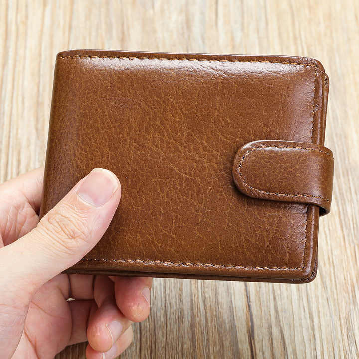 Factory wholesale men's leather wallet, vintage business 