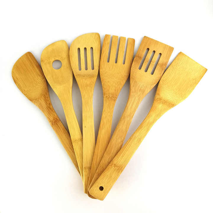 Bamboo Utensil Set 6 PCS Kitchen 