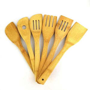 Bamboo Utensil Set 6 PCS Kitchen 