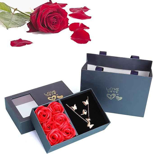 Rose Ring Box Jewelry Gifts Eternal-Ring Box 