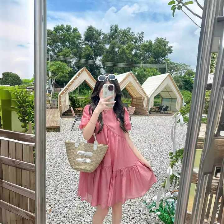 Best-selling Europe spring and summer mommy and me pink jumpsuit new parent-child clothing family clothing 