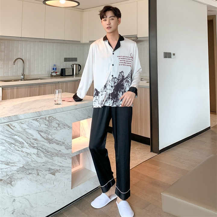 New spring and autumn men's thin home clothes 