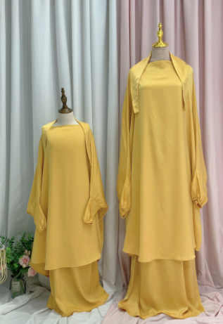 N046A Wholesale Ethnic Clothing Set Mother Daughter Khimar Abaya Jilbab and Abaya Polyester Clothing Adult Family Prayer Dress N046A Wholesale Ethnic Clothing Set Mother Daughter Khimar Abaya Jilbab and Abaya Polyester Clothing Adult Family Prayer Dress 