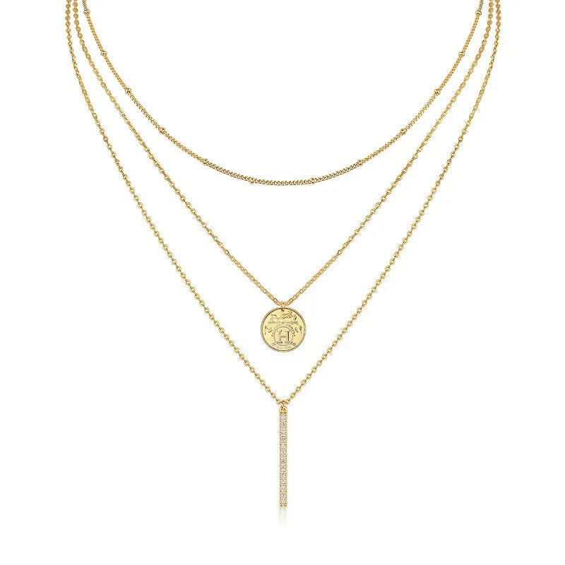 Elegant multi-layer necklaces 
