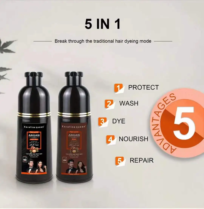 Dark Brown or Black Natural Herbal Hair Dye Cream Easy. 