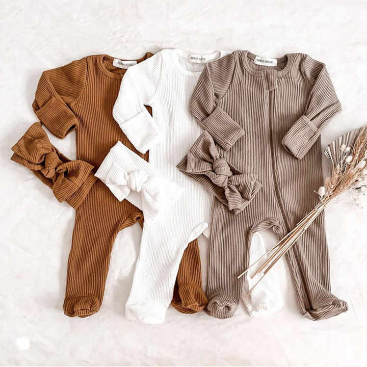 Baby Boys Girls Long Sleeve Knitted Romper 