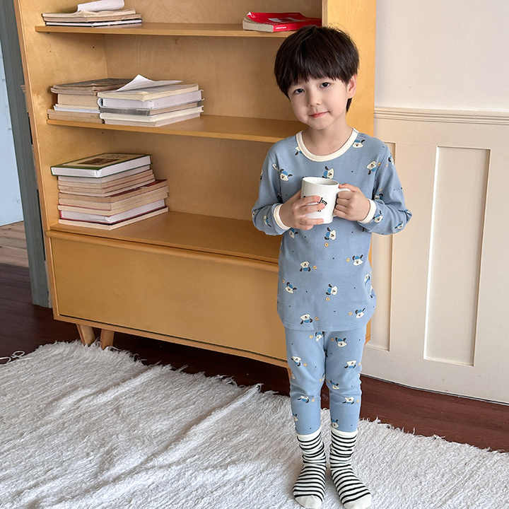 طقم بيجامات للفتيات بأكمام طويلة ملابس نوم للأطفال Girls Pajamas Set Long Sleeve Korean Children's