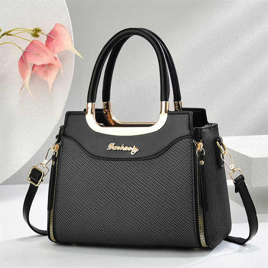 Luxury Women's Faux Leather Shoulder Bag in Vegan Color