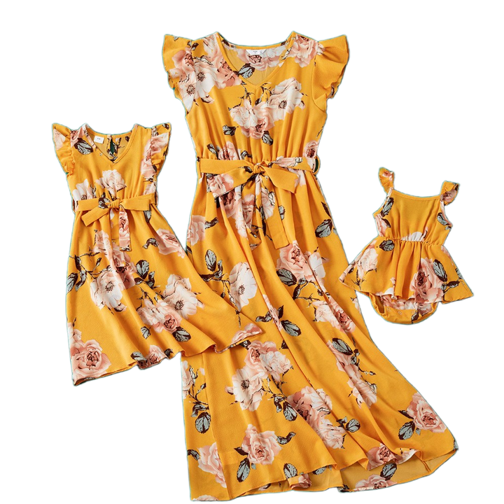 Casual Mother and Daughter Dresses 