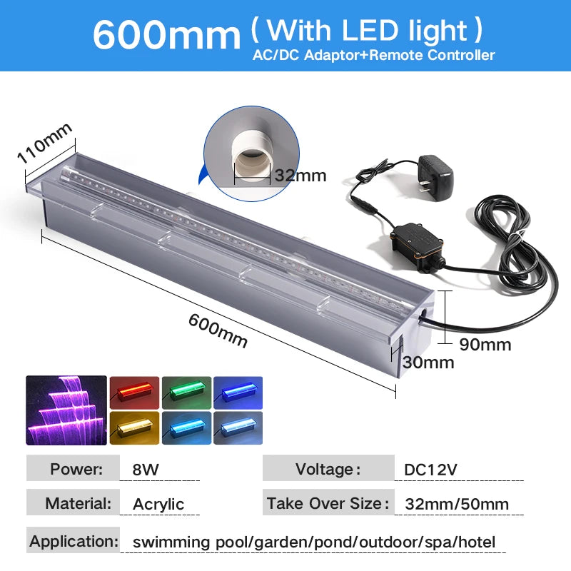 أكريليك شلال تيار -Acrylic waterfall stream