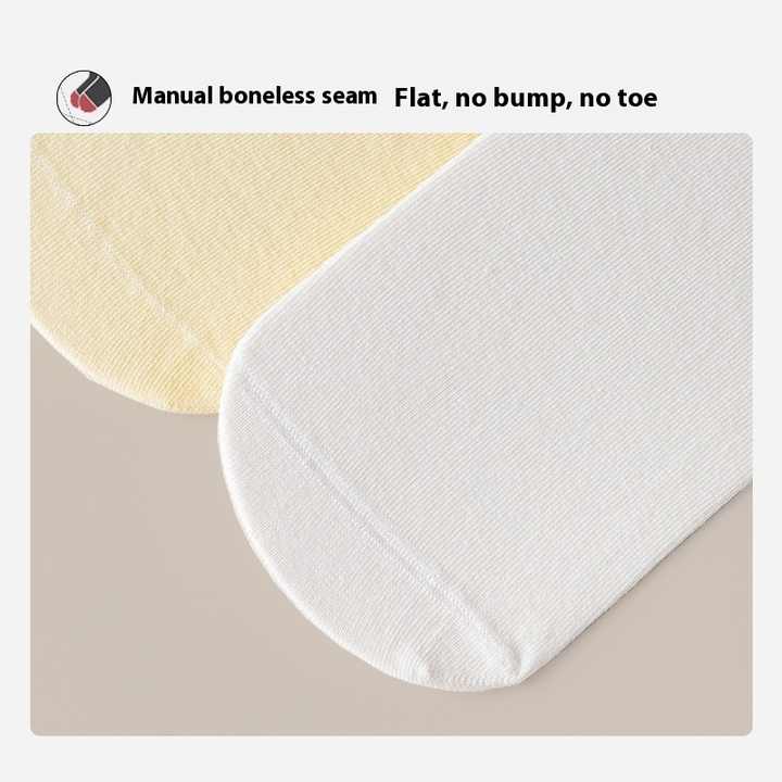 Korea Style with Logo Cuff for Daily Use Sandalsجوارب نسائية صيفية سوداء بدون عظمة من القطن، محبوكة على الطراز الكوري