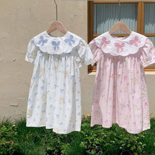 New Short Sleeve Girl Baby Dress 
