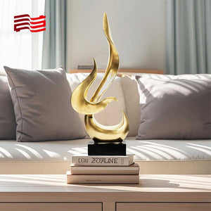 لهب تمثال مجردة ديكورات غرفة المعيشة التصميم الحديث ديكور المنزل الجدول الرف الحلي الراتنج الحرف