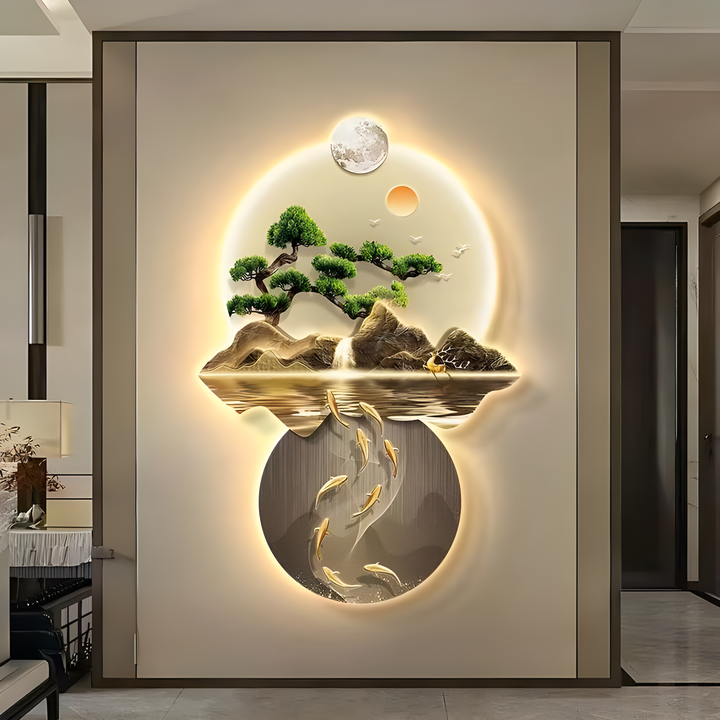 Luxury landscape design metal art. 