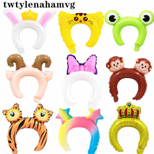 Children's accessories: yellow and white metallic balloon hair accessories 