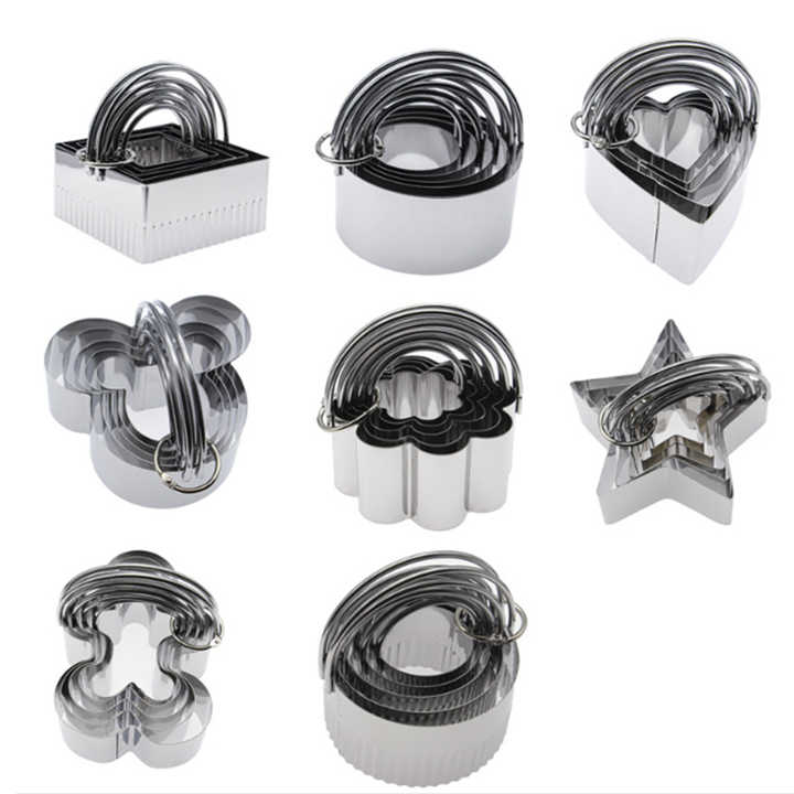 Custom Donut Cutter Set, Stainless Steel Biscuits Cutter Set, Pastry Set with Handle 