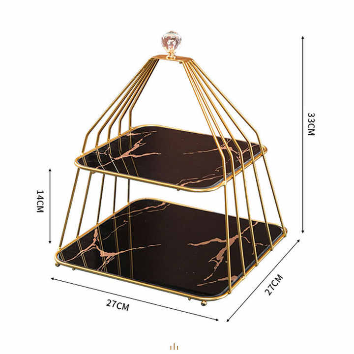 Home Supplies Racks Chinese Cake Kitchen Snack Fruit Storage Rack Marble 