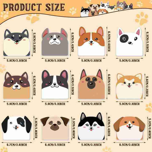 جرو كلب لطيف على شكل حيوان ملاحظات لاصقة . Cute Puppy Dog Animal Shape Sticky Notes Office