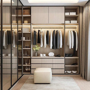 bed and wardrobe 