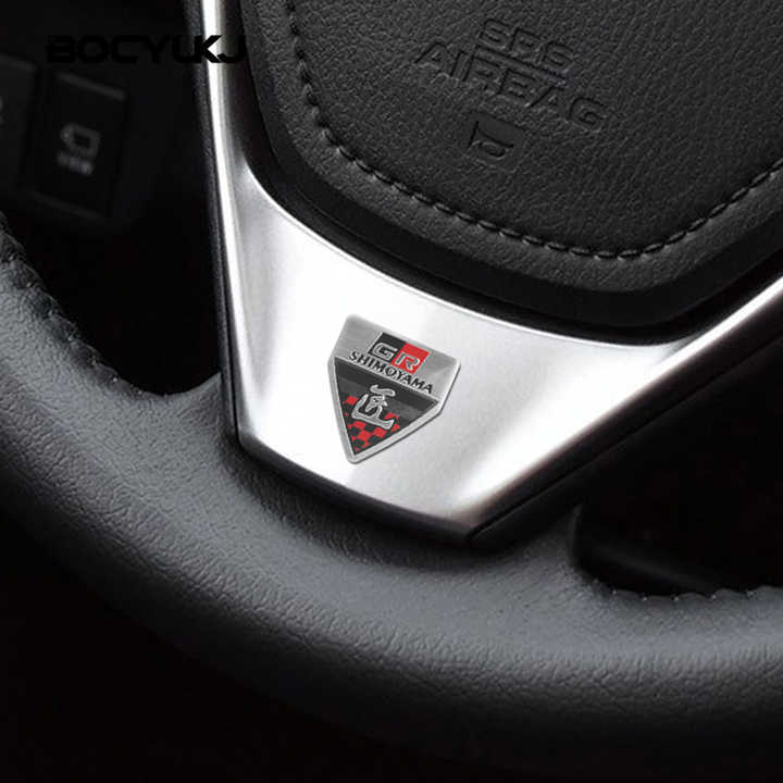 GR ملصق ملصق تزيين عجلة القيادة للسيارة . GR Car Steering Wheel Decoration Sticker
