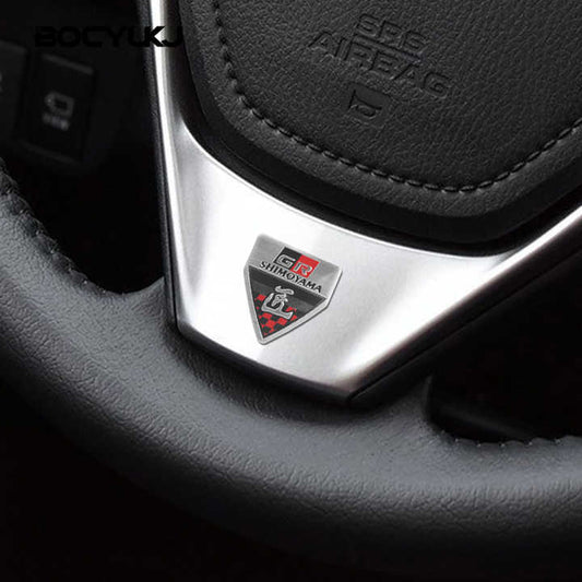 GR Car Steering Wheel Decoration Sticker. 