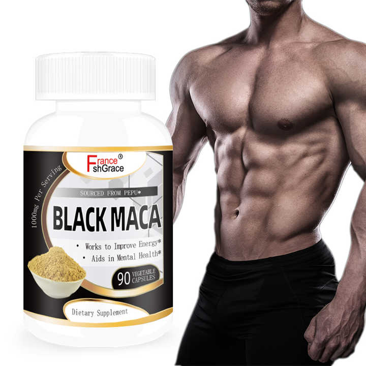 كبسولات قوة الماكا ، كبسولة جذور الماكا السوداء لتعزيز قدرة الرجال على التحملMaca Power Capsules, Black Maca Root Capsule for Men's Stamina Enhancement