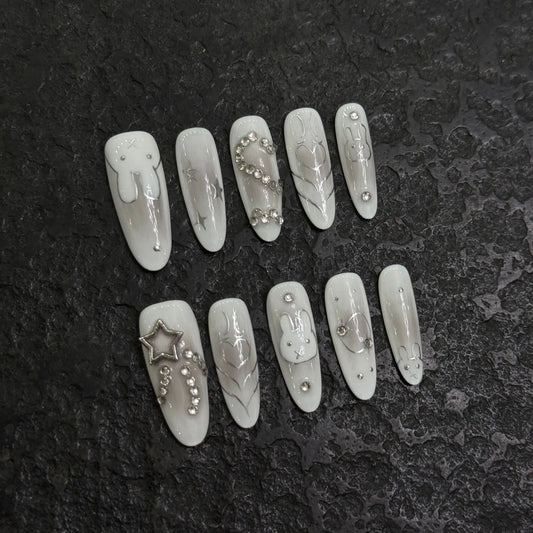 Long oval nails