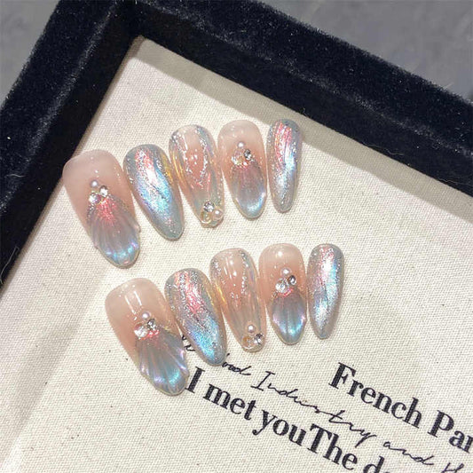 Clear Spring Acrylic Nails 