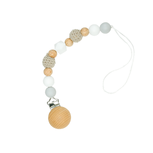 سلسلة مخصصة مضادة للإسقاط لهاية للأطفال . Custom Anti-drop Pacifier Chain Baby Pacifier Chain Clip Wooden Pacifier Chain for Baby