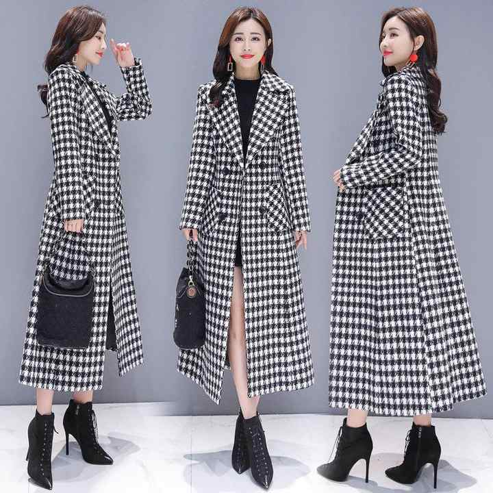 patterned fur coat