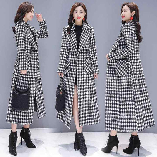 patterned fur coat