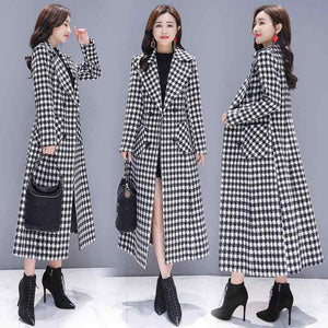 patterned fur coat