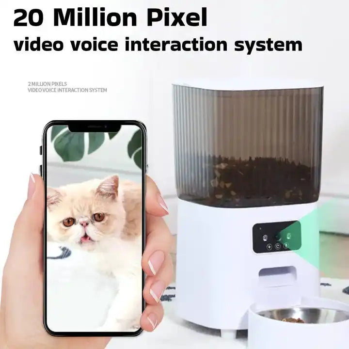 Smart Portable with Camera Remote Control Cat and Dog Feeder - Bowls and Feeders 