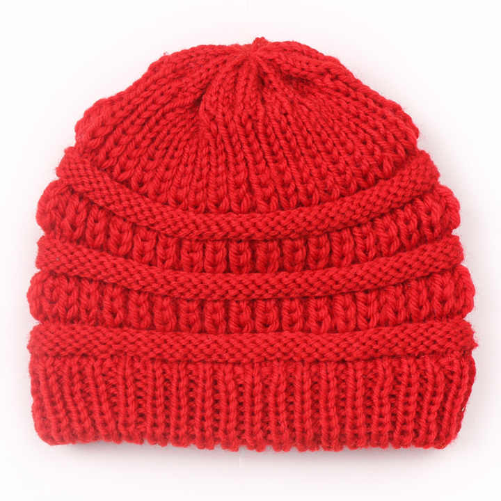 Kids Beanie Hats with Custom Logo Leather Patch 