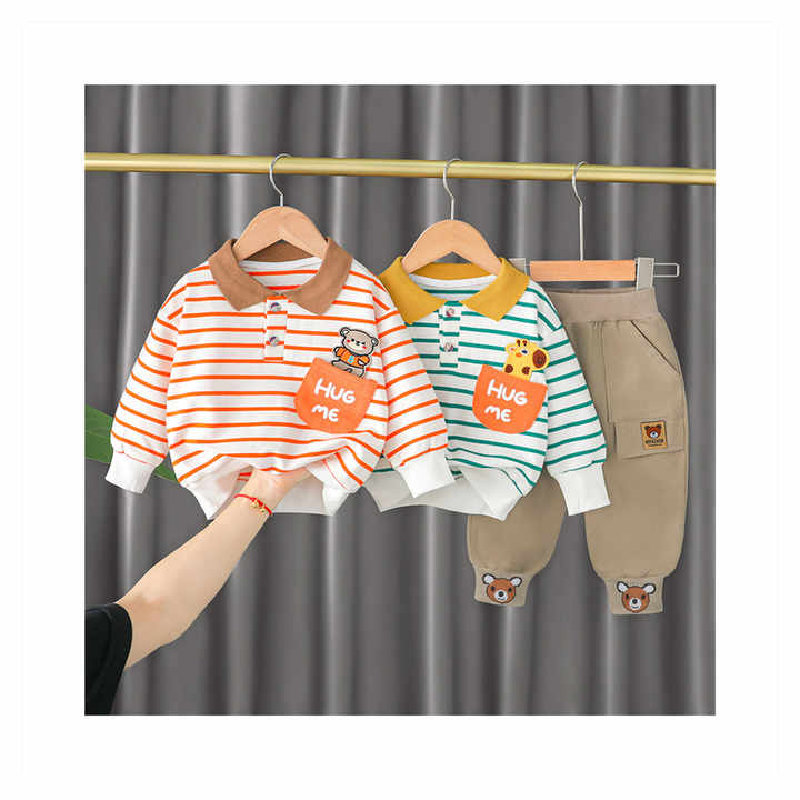 Stripe Spring Baby Boy Clothes 