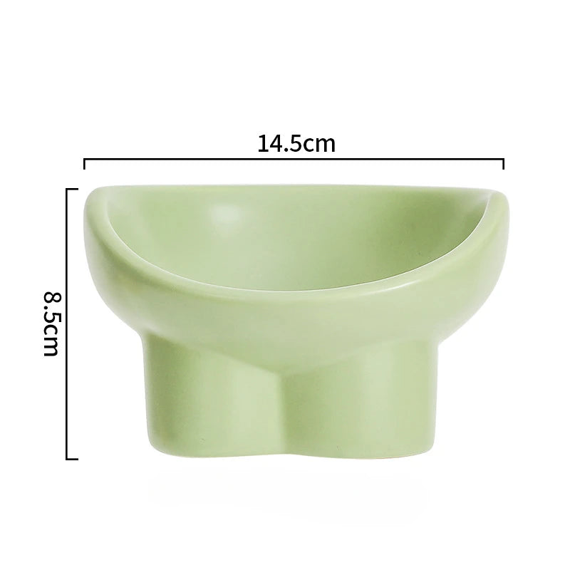 Extra Wide Ceramic Cat Food and Water Dishes with Extra Height - Bowls &amp; Feeders 