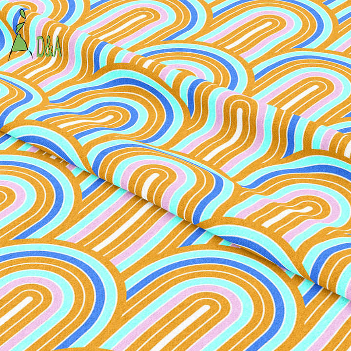 Hot Selling Multi-colored Rainbow-Printed Fabrics 