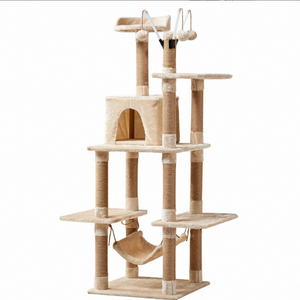 Wooden Cat Tree House - Pet Accessories 