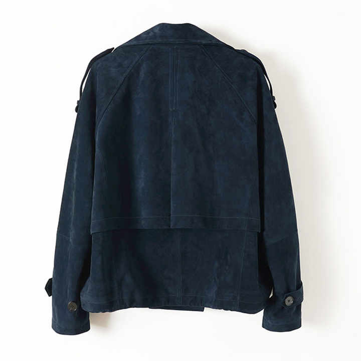 Jancoco New Arrival Cropped Motorcycle Leather Coat. 