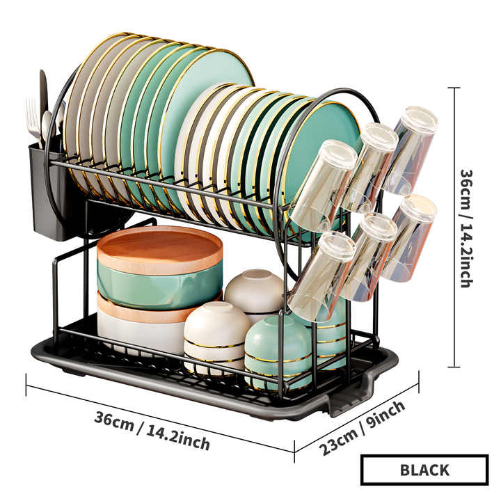 High Quality 2-Tier Kitchen Storage Dish Rack Multifunctional Storage Rack Dish Rack 