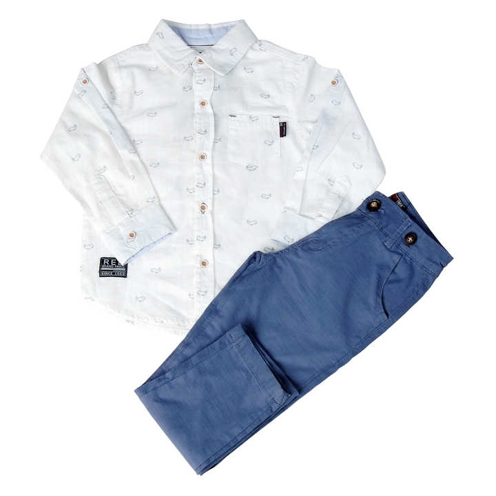 Boys' pants with a stylish shirt 