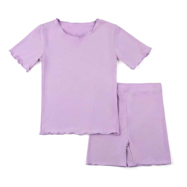 RTS ملابس أطفال مودال ملابس نوم بناتي بيجامات صيفية قصيرة 2 طقم ملابس منزليةRTS Modal Children's Clothing Girls' Sleepwear Summer Short Pajamas 2-piece Set Homewear