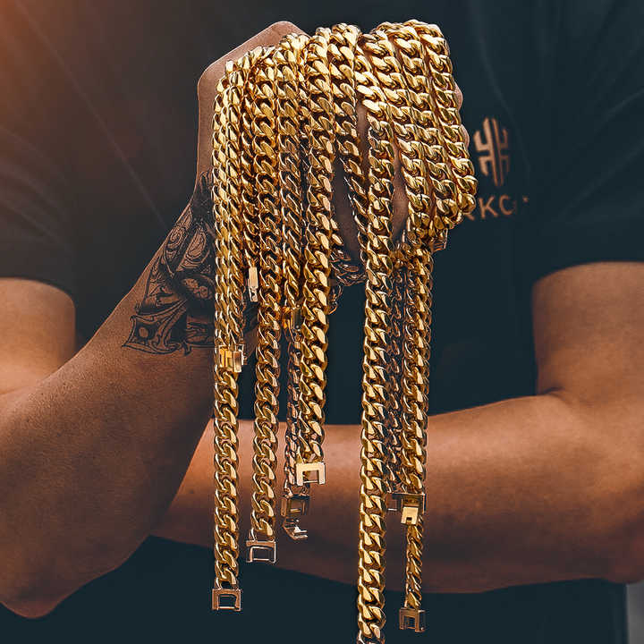 Men's Necklaces 18K Real Gold 
