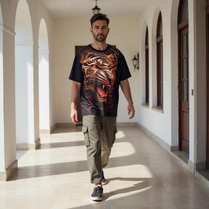 تيشيرت رجالي ثلاثي الأبعاد
