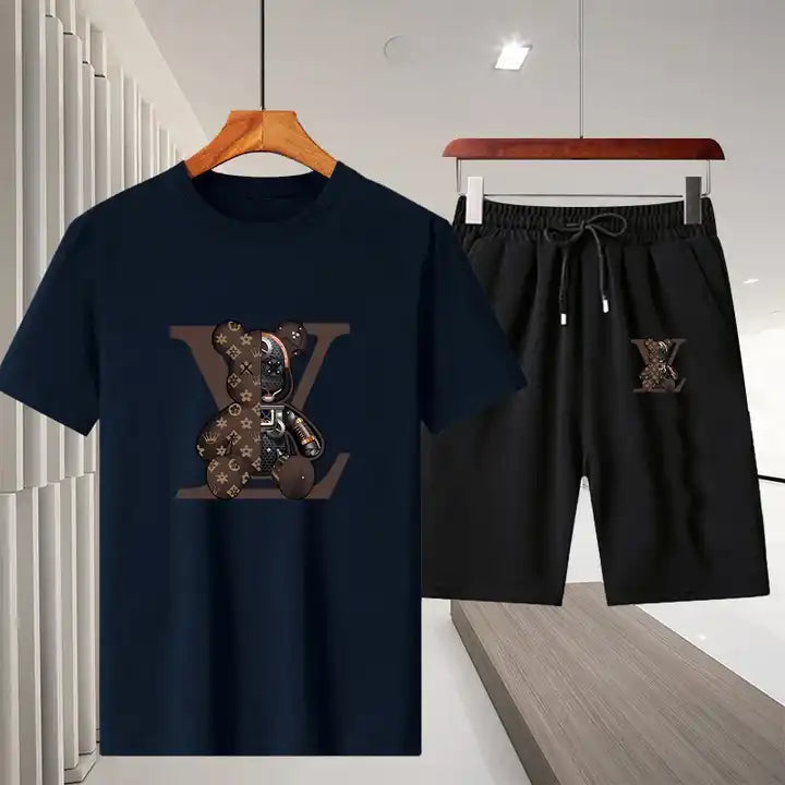 Men's 2 Pieces T-Shirt Set Summer Custom Design 