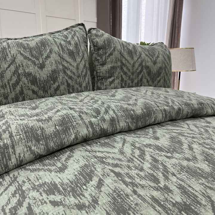 High Quality 3-Piece Quilt Bedding Sets Black White Double-Sided Print Quilt Set 