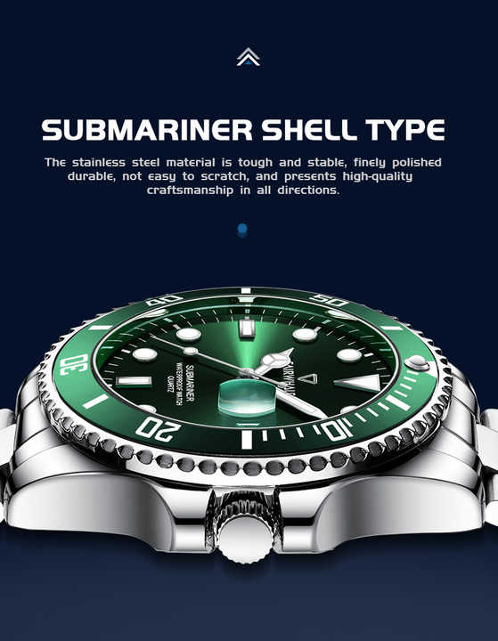 Fairwhale Brand Fashion Wrist Watch Calendar Green and 